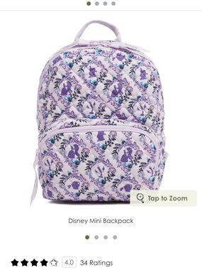 Vera Bradley x Disney Beauty & Beast Mini Backpack